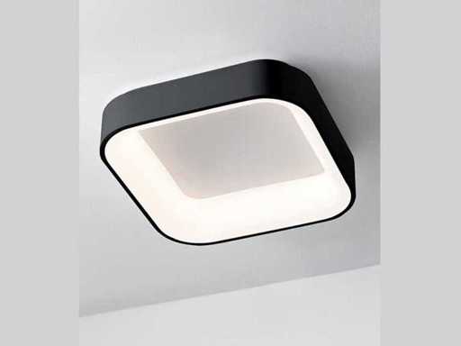 4 x Solo Squared LED Deckenlampe Schwarz